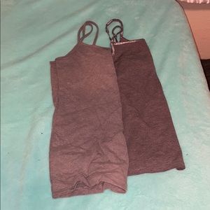 2 gray camis